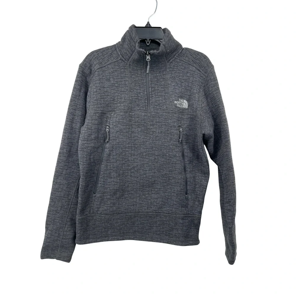 The North Face Mens Gordon Lyons 1/4 Zip Sweater Fleece‎ Pullover Grey Small